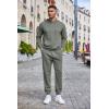 COOFANDY Men’s Tracksuits 2 Pieces Waffle Hoodies Sweatsuit Sets Sports Jogging Suit Set(Dark Grey)