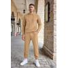 COOFANDY Men’s Tracksuits 2 Pieces Waffle Hoodies Sweatsuit Sets Sports Jogging Suit Set(Khaki)