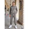 COOFANDY Men’s Tracksuits 2 Pieces Waffle Hoodies Sweatsuit Sets Sports Jogging Suit Set(Light Grey)