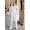 COOFANDY Men’s Tracksuits 2 Pieces Waffle Hoodies Sweatsuit Sets Sports Jogging Suit Set(Whhite)