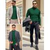 COOFANDY Men’s Turtleneck Jumper Long Sleeve Turtleneck Warm Knitted Plain Sweater Casual Slim Fit Winter Sweater(Green)