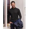 COOFANDY Men’s Turtleneck T Shirt Long Sleeve Pullover Sweater Slim Fit Lightweight Thermal Undershirt Tops(Black)
