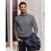 COOFANDY Men’s Turtleneck T Shirt Long Sleeve Pullover Sweater Slim Fit Lightweight Thermal Undershirt Tops(Dark Grey)