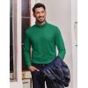 COOFANDY Men’s Turtleneck T Shirt Long Sleeve Pullover Sweater Slim Fit Lightweight Thermal Undershirt Tops(Green)