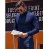 COOFANDY Men’s Turtleneck T Shirt Long Sleeve Pullover Sweater Slim Fit Lightweight Thermal Undershirt Tops(Navy Blue)