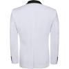 COOFANDY Men’s Tuxedo Jacket One Button Dress Suit Blazer Jacket for Wedding Dinner Prom Party(01_white)