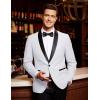 COOFANDY Men’s Tuxedo Jacket One Button Dress Suit Blazer Jacket for Wedding Dinner Prom Party(01_white)