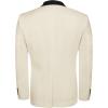 COOFANDY Men’s Tuxedo Jacket One Button Dress Suit Blazer Jacket for Wedding Dinner Prom Party(Beige)