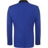 COOFANDY Men’s Tuxedo Jacket One Button Dress Suit Blazer Jacket for Wedding Dinner Prom Party(Blue)