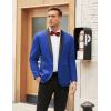 COOFANDY Men’s Tuxedo Jacket One Button Dress Suit Blazer Jacket for Wedding Dinner Prom Party(Blue)