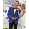 COOFANDY Men’s Tuxedo Jacket One Button Dress Suit Blazer Jacket for Wedding Dinner Prom Party(Blue)