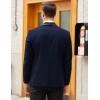 COOFANDY Men’s Tuxedo Jacket One Button Dress Suit Blazer Jacket for Wedding Dinner Prom Party(Dark Blue)