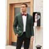 COOFANDY Men’s Tuxedo Jacket One Button Dress Suit Blazer Jacket for Wedding Dinner Prom Party(Deep Green)
