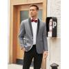 COOFANDY Men’s Tuxedo Jacket One Button Dress Suit Blazer Jacket for Wedding Dinner Prom Party(Gray)