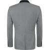 COOFANDY Men’s Tuxedo Jacket One Button Dress Suit Blazer Jacket for Wedding Dinner Prom Party(Gray)