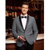 COOFANDY Men’s Tuxedo Jacket One Button Dress Suit Blazer Jacket for Wedding Dinner Prom Party(Gray)