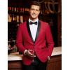 COOFANDY Men’s Tuxedo Jacket One Button Dress Suit Blazer Jacket for Wedding Dinner Prom Party(Red)
