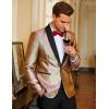 COOFANDY Men’s Tuxedo Jacket Slim Fit Shawl Lapel Blazer One Button Suit Jackets for Party Prom Wedding Dinner(A-rose Golden)