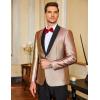 COOFANDY Men’s Tuxedo Jacket Slim Fit Shawl Lapel Blazer One Button Suit Jackets for Party Prom Wedding Dinner(A-rose Golden)
