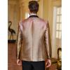 COOFANDY Men’s Tuxedo Jacket Slim Fit Shawl Lapel Blazer One Button Suit Jackets for Party Prom Wedding Dinner(A-rose Golden)