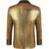 COOFANDY Men’s Tuxedo Jacket Slim Fit Shawl Lapel Blazer One Button Suit Jackets for Party Prom Wedding Dinner(Golden Yellow)