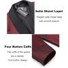 COOFANDY Men’s Tuxedo Jacket Slim Fit Shawl Lapel Blazer One Button Suit Jackets for Party Prom Wedding Dinner(Red)