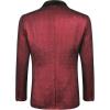 COOFANDY Men’s Tuxedo Jacket Slim Fit Shawl Lapel Blazer One Button Suit Jackets for Party Prom Wedding Dinner(Red)
