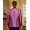 COOFANDY Men’s Tuxedo Jacket Slim Fit Shawl Lapel Blazer One Button Suit Jackets for Party Prom Wedding Dinner(Shiny Pink)