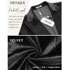COOFANDY Mens Tuxedo Jacket Slim Fit Velvet Blazer One Button Suit Jacket for Wedding Prom Party(Black)