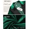 COOFANDY Mens Tuxedo Jacket Slim Fit Velvet Blazer One Button Suit Jacket for Wedding Prom Party(Green)