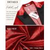 COOFANDY Mens Tuxedo Jacket Slim Fit Velvet Blazer One Button Suit Jacket for Wedding Prom Party(Red)