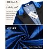 COOFANDY Mens Tuxedo Jacket Slim Fit Velvet Blazer One Button Suit Jacket for Wedding Prom Party(Royal Blue)