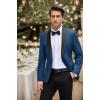 COOFANDY Mens Tuxedo Jacket Wedding Suit Jacket Slim Fit Blazer Jacket for Dinner, Prom, Party(Blue)