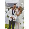 COOFANDY Mens Tuxedo Jacket Wedding Suit Jacket Slim Fit Blazer Jacket for Dinner, Prom, Party(White)