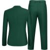 COOFANDY Mens Tuxedo Suit Set Slim Fit 2 Piece One Button Christmas Blazer Jacket Pants for Wedding,Dinner,Prom(Green)