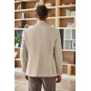 COOFANDY Mens Tweed Blazer Slim Fit Casual Sport Coat Two Button Knit Suit Jacket(Beige)