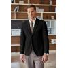 COOFANDY Mens Tweed Blazer Slim Fit Casual Sport Coat Two Button Knit Suit Jacket(Black)
