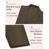 COOFANDY Mens Tweed Blazer Slim Fit Casual Sport Coat Two Button Knit Suit Jacket(Brown)