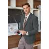 COOFANDY Mens Tweed Blazer Slim Fit Casual Sport Coat Two Button Knit Suit Jacket(Dark Grey)