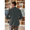 COOFANDY Mens Tweed Blazer Slim Fit Casual Sport Coat Two Button Knit Suit Jacket(Dark Grey)