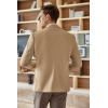COOFANDY Mens Tweed Blazer Slim Fit Casual Sport Coat Two Button Knit Suit Jacket(Khaki)