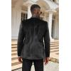 COOFANDY Men’s Velvet Tuxedo One Button Jacket Dinner Prom Wedding Blazer Jacket(Black)