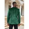 COOFANDY Men’s Velvet Tuxedo One Button Jacket Dinner Prom Wedding Blazer Jacket(Lack Green)