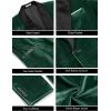 COOFANDY Men’s Velvet Tuxedo One Button Jacket Dinner Prom Wedding Blazer Jacket(Lack Green)