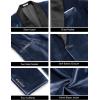 COOFANDY Men’s Velvet Tuxedo One Button Jacket Dinner Prom Wedding Blazer Jacket(Navy Blue)