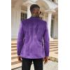 COOFANDY Men’s Velvet Tuxedo One Button Jacket Dinner Prom Wedding Blazer Jacket(Purple)