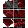 COOFANDY Men’s Velvet Tuxedo One Button Jacket Dinner Prom Wedding Blazer Jacket(Red)