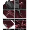 COOFANDY Men’s Velvet Tuxedo One Button Jacket Dinner Prom Wedding Blazer Jacket(Wine Red)