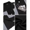 COOFANDY Men’s Vintage Bowling Shirt Short Sleeve Button Down Summer Cuba Beach Shirts(Black Dark Gray)