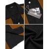 COOFANDY Men’s Vintage Bowling Shirt Short Sleeve Button Down Summer Cuba Beach Shirts(Black Light Brown)